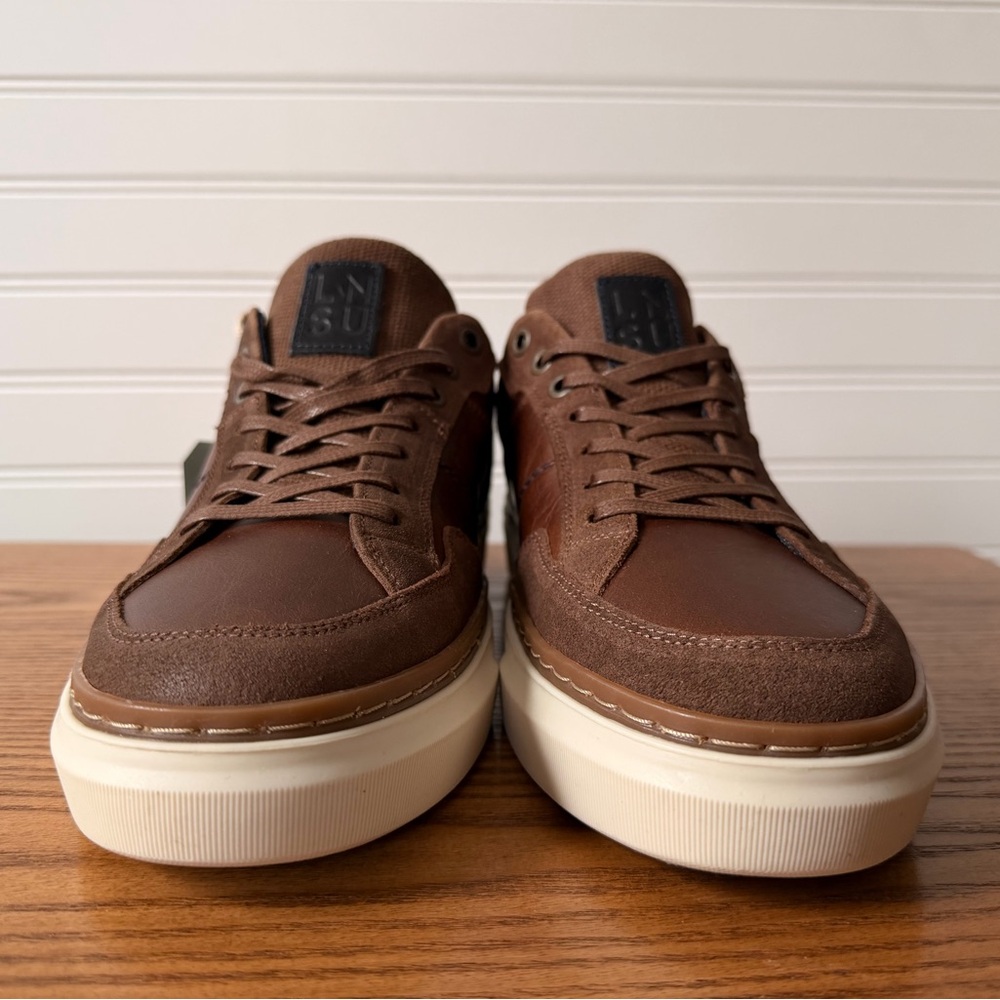 Fat Face Reid Skater Brown Leather Trainer NWOB - Picture 3 of 9
